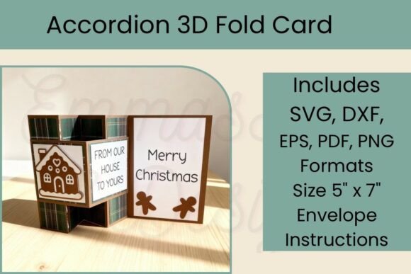 Download 3D Gingerbread House Accordion Card - Card Collection