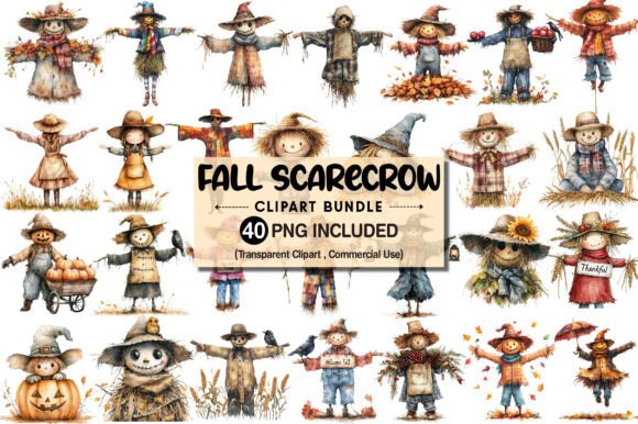 Download Autumn Scarecrow Clipart PNG - Premium Resources