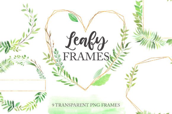 Download Watercolor Greenery Floral Wreaths PNG - Greenery Collection