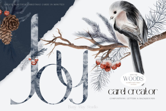 Download Christmas Card Creator Snow Birds PNG - Card Collection