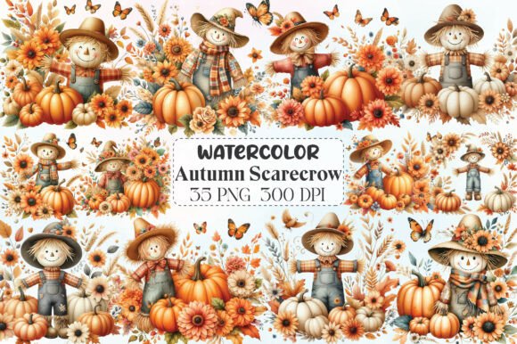 Download Autumn Fall Scarecrow Clipart - Premium Resources