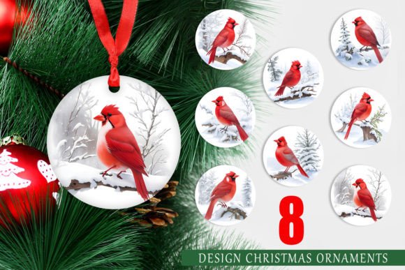 Download Christmas Ornament Watercolor Red Cardin - Card Collection