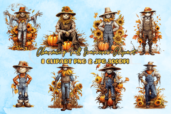 Download Charming Fall Scarecrow Clipart - Fall scarecrow clipart Collection