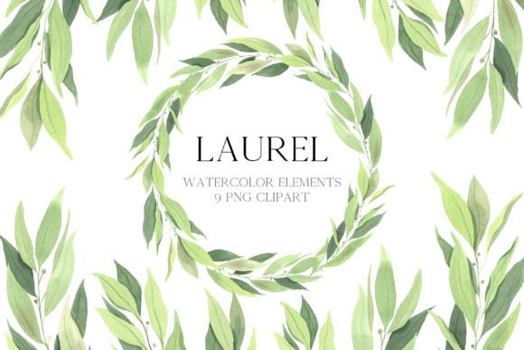 Download Watercolor Laurel Greenery Clipart - Greenery Collection