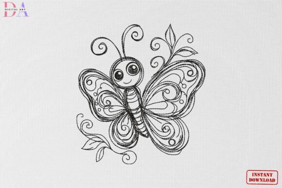 Download Cute Butterfly Sketch Nature Art - Nature art Collection
