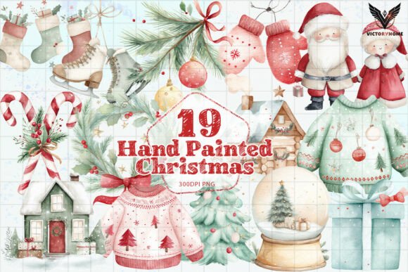 Download Hand Painted Christmas PNG - Paint Collection