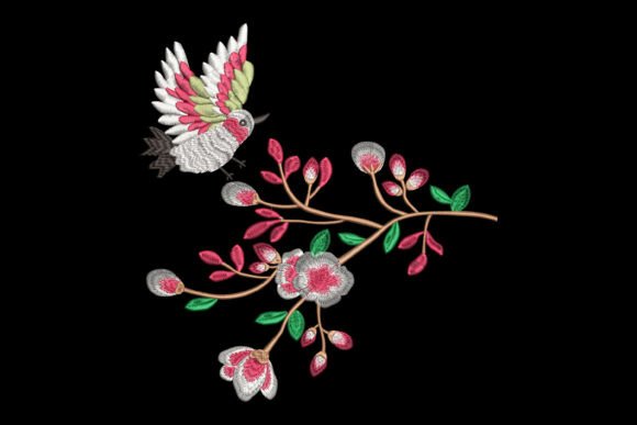 Download Colorful Bird and Cherry Blossom - Premium Resources